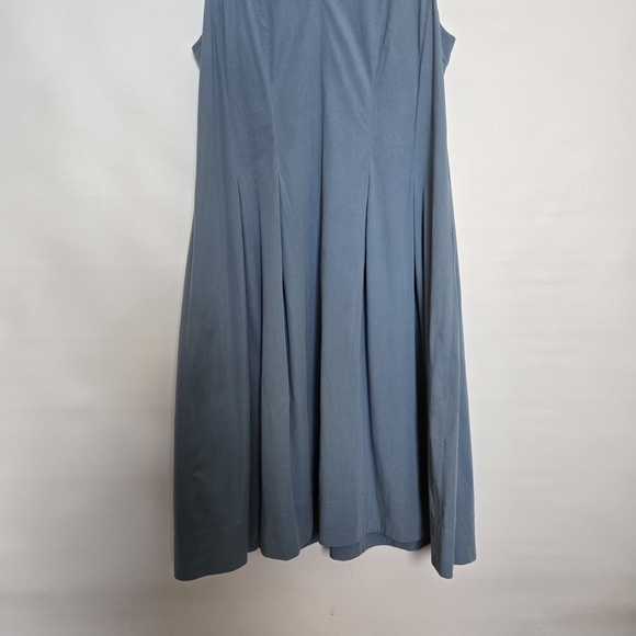 LAFAYETTE 148 NEW YORK DRESS WOMEN MIDI BLUE LAGEN MINIMALIST COASTAL SIZE XL - Picture 7 of 11